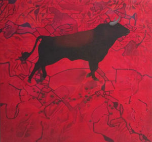 Animals acrylic painting titled 'The Winner', 48x48 inches, by artist Govind Biswas on Canvas