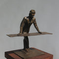 'Thinkar Man 2' figurative Brass, Metal sculpture by artist Rohan Sonavane, 16x15 inch, on brass, metal