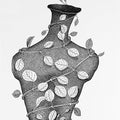 Pots/Vessels pen drawing titled 'Thirst 71', 22x30 inches, by artist Nuril Bhosale on Paper
