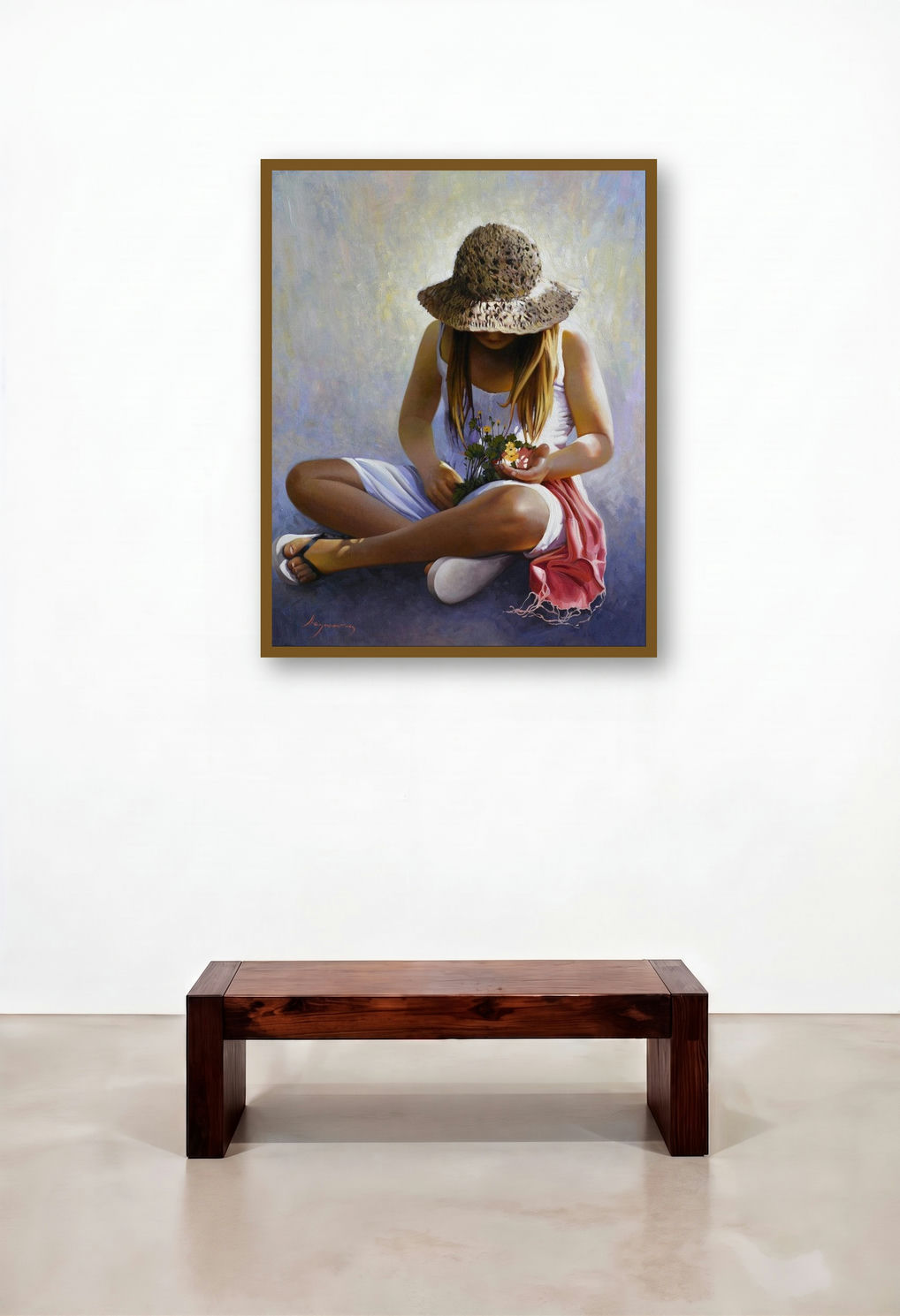 Three Flowers by artist Jose Higuera displayed in a Scandinavian Penthouse