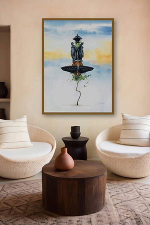 Three Graces (A Surreal Transformation**) by artist Sunil Lohar displayed in a Contemporary Exhibition gallery