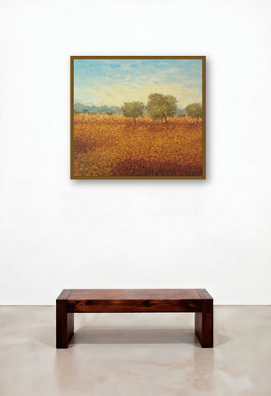 Three Trees by artist Fareed Ahmed displayed in a Modern Penthouse