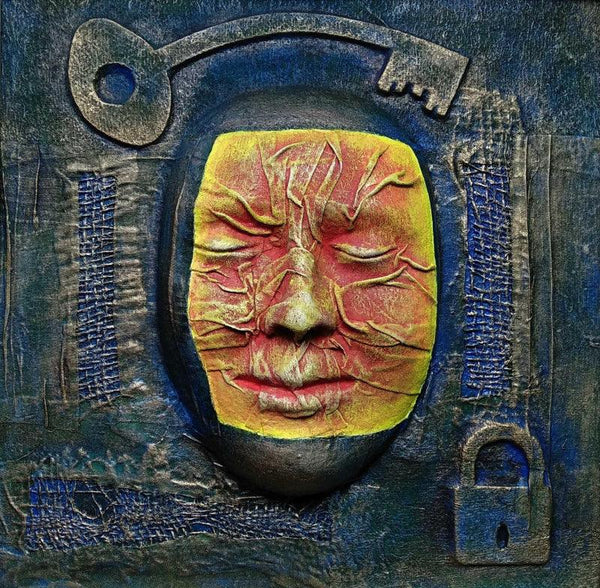 Through Of Mask 1 Painting by Akhlesh Gaaur | ArtZolo.com