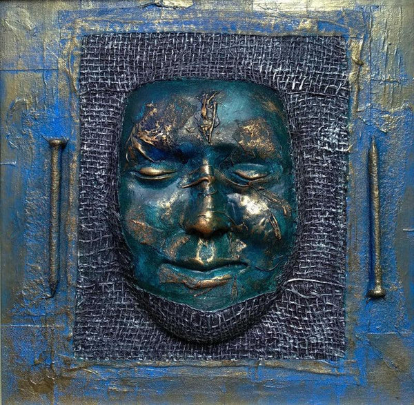 Through Of Mask 4 Painting by Akhlesh Gaaur | ArtZolo.com