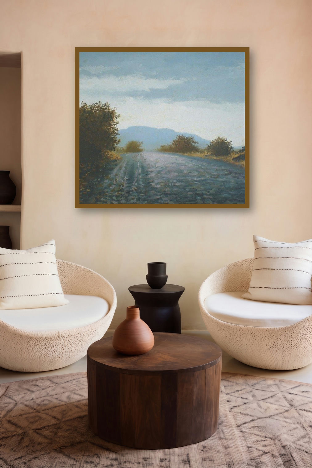 Through The Bushes by artist Fareed Ahmed displayed in a Contemporary gallery