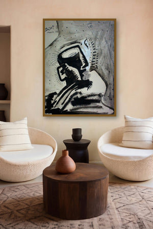 Tickle (Abstract Head Study) by artist Kapil Alaskar displayed in a Indian Art gallery