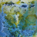 Tidal Memory' abstract acrylic painting by artist Dilip Mali, 48x36 inch, on canvas