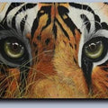 Animals acrylic painting titled 'Tiger eyes', 48x24 inches, by artist Mahesh Jangam on Canvas