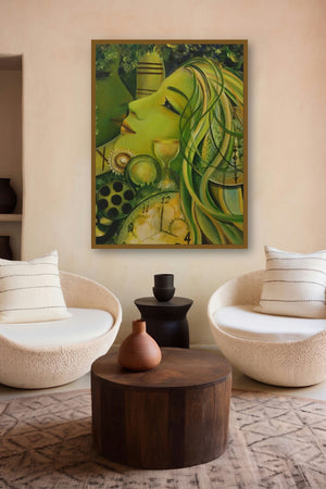 Timeless Beauty I (Timeless Beauty I) by artist Rakhi Baid displayed in a Museum Style gallery