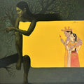Timeless Spiritual Longing Modern Women' religious acrylic painting by artist Sunil Paraji Tambe, 48x60 inch, on canvas