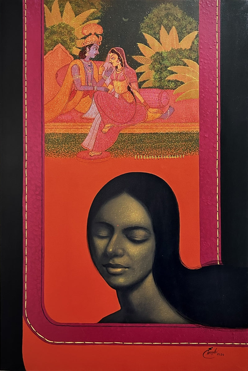 Timeless' religious acrylic painting by artist Sunil Paraji Tambe, 30x24 inch, on canvas