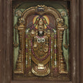 Tirupati Balaji' religious tanjore traditional_art by artist Tanjore Tanjaur, 29x23 inch, on wood