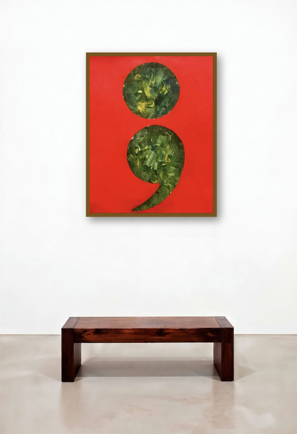 To Be Continue (Pause and Continue) by artist Amit Pithadia displayed in a Urban Loft Bedroom