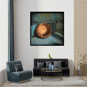 Preview of 'Tokri (Tokri (Basket))' Painting by Gopal Pardeshi shown on a wall in a furnished room.