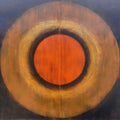 Tones Of Time' contemporary mixed-media painting by artist Pradeep Ahirwar, 48x48 inch, on canvas