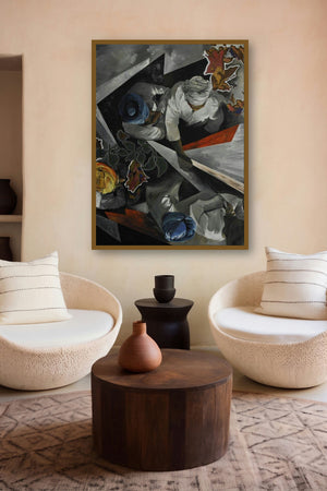 Top View 3 (Convergence of Labor) by artist Ajit Deswandikar displayed in a Curated gallery