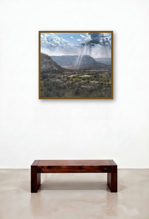 Top View (Light Through Clouds) by artist Nanasaheb Yeole displayed in a Industrial Study