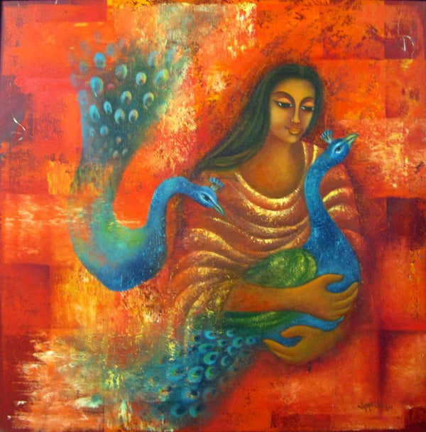 Touch I Painting by Vijaya Ved | ArtZolo.com