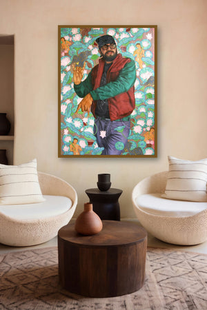 Traditional Become Fashion by artist Kushal Kumar displayed in a Museum Style gallery