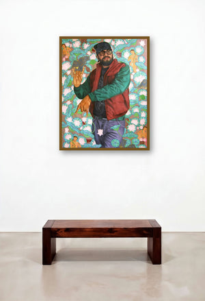 Traditional Become Fashion by artist Kushal Kumar displayed in a Luxury Family Room