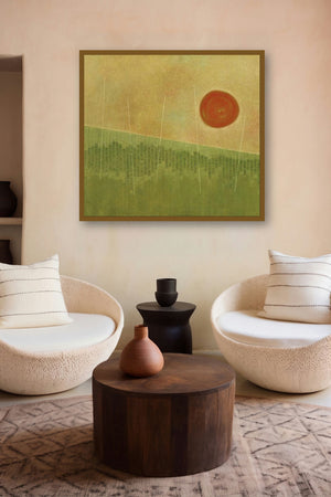 Tranquility 1 (Tranquil Sunset) by artist Hanumanth Devulapalli displayed in a Modern gallery