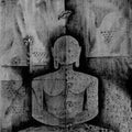 meditation acrylic-charcoal painting titled 'Transcendental Universe 3', 32x26 inch, by artist Alpa Palkhiwala on Canvas