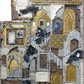 Transformation 4' contemporary mixed-media painting by artist Intaz Ansari, 36x30 inch, on paper pulp