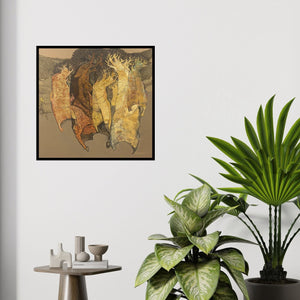 In-situ view of Siddharth Shingade's 'Tree (The Whispering Woods)' painting in a room