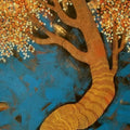 Nature acrylic painting titled 'Tree 5', 30x18 inches, by artist Rahul Dangat on Canvas