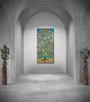 In-situ view of Harinath N's 'Tree Of Life (The Cosmic Tree)' painting in a room