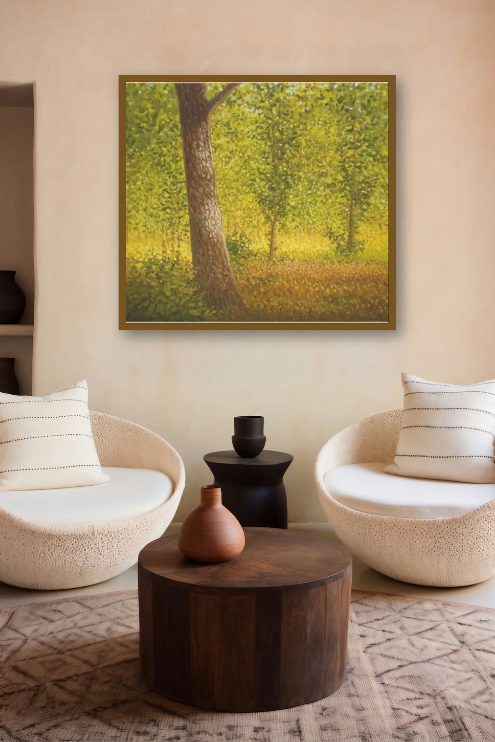 Tree Trunk Ii by artist Fareed Ahmed displayed in a Designer gallery