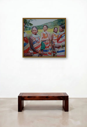 Tribal by artist Raghunath Sahoo displayed in a Industrial Hallway