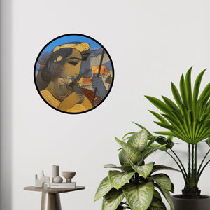 In-situ view of Siddharth Shingade's 'Tribal Series 1' painting in a room