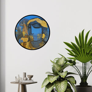 In-situ view of Siddharth Shingade's 'Tribal Series 2' painting in a room