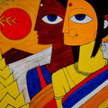 Figurative acrylic painting titled 'Tribal Women', 42x36 inches, by artist Jiaur Rahman on Canvas