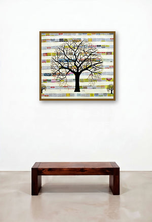Trimbhav (Roots in Print) by artist Sumit Mehndiratta displayed in a Urban Loft Home Office