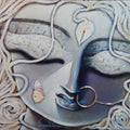 Figurative acrylic painting titled 'Trinayani', 18x20 inches, by artist Subrata Ghosh on Canvas