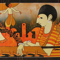 Figurative printmaking titled 'Trinket', 15x22 inches, by artist Madhav Joshi on Paper