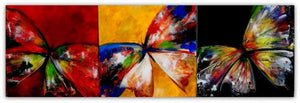 Animals acrylic painting titled 'TRIO WINGS', 24x72 inches, by artist Sharmi Dey on Canvas