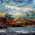 Landscape watercolor painting titled 'Trip', 7x10 inches, by artist Dnyaneshwar Dhavale on paper