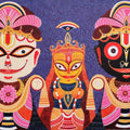 Religious acrylic painting titled 'Triratna', 33x48 inches, by artist Bhaskar Lahiri on Canvas