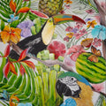 Nature acrylic painting titled 'Tropical Summer ', 24x39 inches, by artist Francesca Monico on Canvas