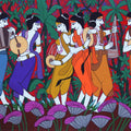 Tune' figurative acrylic painting by artist Chetan Katigar, 33x48 inch, on canvas