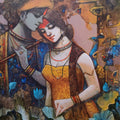 Tune Of Life 5' figurative acrylic painting by artist Subrata Das, 48x36 inch, on canvas