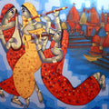 Figurative acrylic painting titled 'Tune Of Banaras', 60x66 inches, by artist Sekhar Roy on Canvas