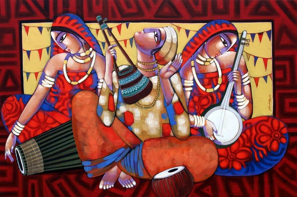 Tune Of Bengal 4 Painting by Sekhar Roy | ArtZolo.com