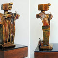 Figurative sculpture titled 'Tune The Time 3', 16x9x7 inches, by artist Gurucharan Singh on Mixedmedia