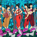 Tunning' figurative acrylic painting by artist Chetan Katigar, 38x60 inch, on canvas