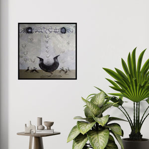 In-situ view of Yogesh Lahane's 'Twins (Emergent Forms)' painting in a room