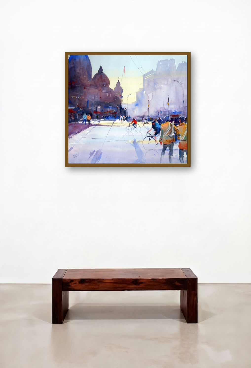 Two Bandwallha by artist Ravee Songirkar displayed in a Boutique Hotel Style Bedroom